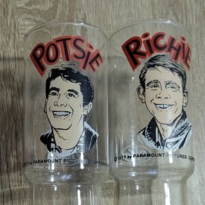 Potsie and Richie Character Glass Set - Clear